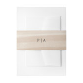 Coastal Chic Sandy Neutraal Elegant Huwelijk Uitnodigingen Wikkel (Voorkant Voorbeeld)