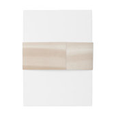 Coastal Chic Sandy Neutraal Elegant Huwelijk Uitnodigingen Wikkel (Achterkant Voorbeeld)