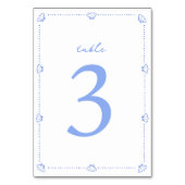 Coastal Chic Shell Border Elegant Blauw Huwelijk Kaart (Voorkant)