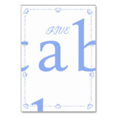 Coastal Chic Shell Border Elegant Blauw Huwelijk Kaart (Achterkant)