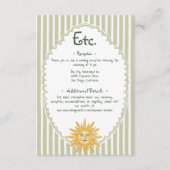 Coastal Chic Sun Palm Tree Wedding Details Informatiekaartje (Voorkant)