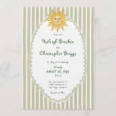 Coastal Chic Sun Palm Tree Wedding Kaart (Voorkant)