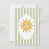 Coastal Chic Sun Palm Tree Wedding Save The Date (Achterkant)