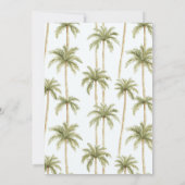 Coastal Chic Tropical Floral Bridal Shower Kaart (Achterkant)