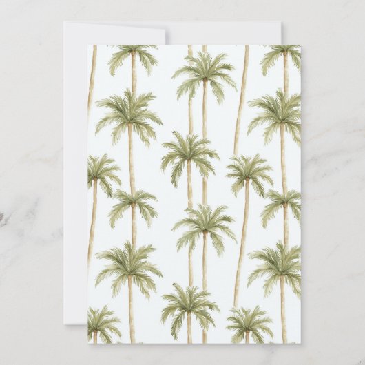 Coastal Chic Tropical Floral Bridal Shower Kaart (Achterkant)