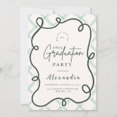 Coastal Chic Wavy Lijst Afstuderen Kaart (Voorkant)