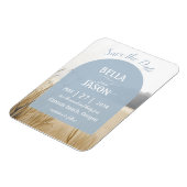 Coastal Chic Wedding Sla de datum op Magneet (Linkerzijde)