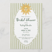 Coastal Chic Whimsical Sun Palm Bridal Shower Kaart (Voorkant)