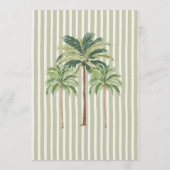 Coastal Chic Whimsical Sun Palm Bridal Shower Kaart (Achterkant)