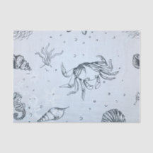 Coastal Christmas Beach Zee Creatures Blue