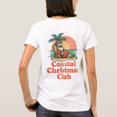 Coastal Christmas Club Print | Relaxed Beach Santa T-shirt (Achterkant)