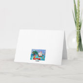 Coastal Christmas harbor parade Holiday cards. Feestdagen Kaart (Achterkant)