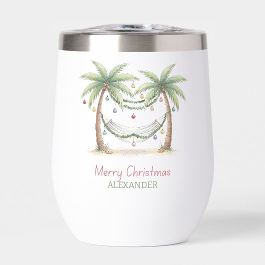 Coastal Christmas Palm Trees With Hammock (Voorkant)