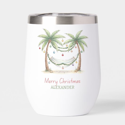 Coastal Christmas Palm Trees With Hammock (Achterkant)