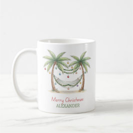 Coastal Christmas Palm Trees With Hammock Koffiemok
