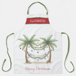 Coastal Christmas Palm Trees With Hammock Schort