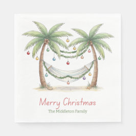 Coastal Christmas Palm Trees With Hammock Servet