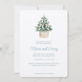 Coastal Christmas Tree | Beach Wedding Kaart (Voorkant)