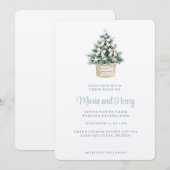 Coastal Christmas Tree | Beach Wedding Kaart (Voorkant / Achterkant)