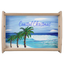 Coastal Christmas tropical palm tree theme
