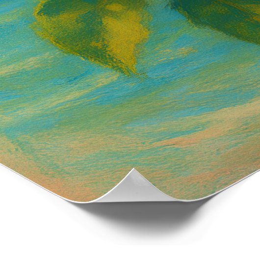 Coastal Citrus - Pastel Painting Style Orange Tree Poster (Hoek)