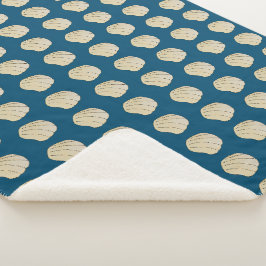Coastal Clam Shell Pattern Sherpa Deken