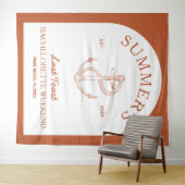 Coastal Classic Moderne Elegante Boho Bachelorette Wandkleed (In Situ (horizontaal))