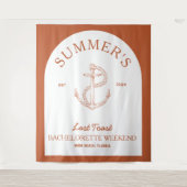 Coastal Classic Moderne Elegante Boho Bachelorette Wandkleed (Voorkant)