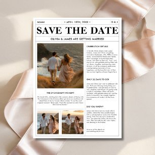 Coastal Cliff Sunset 3 foto bruiloft krant Save The Date