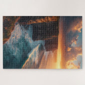 Coastal Cliff Sunset Jigsaw Puzzle Legpuzzel (Horizontaal)