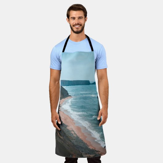 Coastal Cliffside Waves Apron Schort (Gedragen)