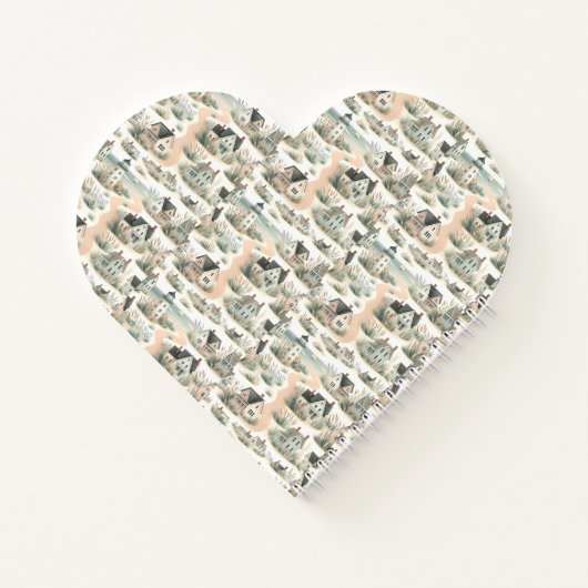 Coastal Cottage Lighthouse Pattern Notitieboek (Achterkant)