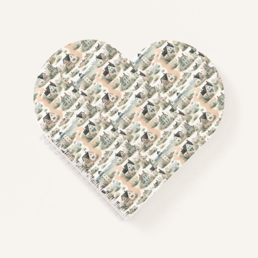 Coastal Cottage Lighthouse Pattern Notitieboek (Voorkant)