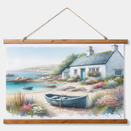 Coastal Cottage Seaside Rowboat  Hangend Wandkleed