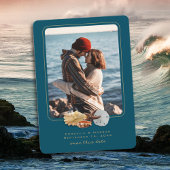 Coastal Couple Photo Sla de datumkaarten op Save The Date