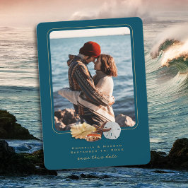 Coastal Couple Photo Sla de datumkaarten op Save The Date
