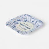 Coastal Cowgirl Bach Club Fun Pattern Papieren Bordje (Gebogen)