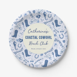 Coastal Cowgirl Bach Club Fun Pattern Papieren Bordje