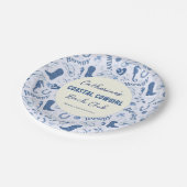 Coastal Cowgirl Bach Club Fun Pattern Papieren Bordje (Gekanteld)