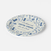 Coastal Cowgirl Bach Club Fun Pattern Papieren Bordje (Gekanteld)
