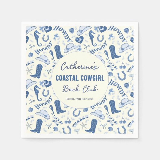 Coastal Cowgirl Bach Club Fun Pattern Servet (Voorkant)