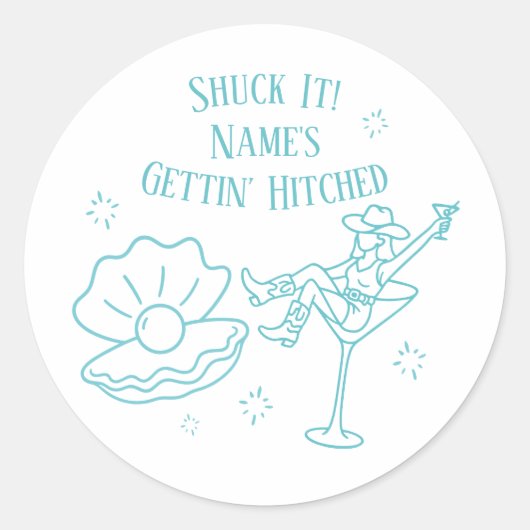 Coastal Cowgirl Bachelorette Stickers (Voorkant)