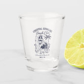 Coastal Cowgirl Beach Club Bachelorette Shot Glas (Voorkant)