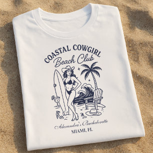 Coastal Cowgirl Beach Club Bachelorette T-shirt
