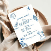 Coastal Cowgirl Blauwe Hand geschreven in Bachelor Kaart