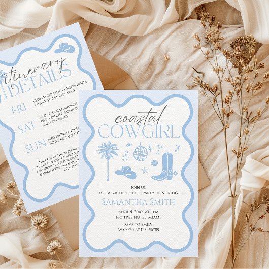 Coastal Cowgirl Blue Bachelorette Weekend Details Kaart