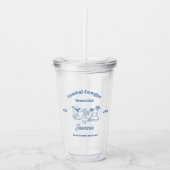Coastal cowgirl Blue Ocean Bachelorette weekend Acryl Drinkbeker (Voorkant)