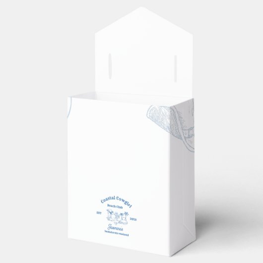 Coastal cowgirl Blue Ocean Bachelorette weekend Bedankdoosjes (Geopend)