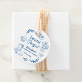 Coastal cowgirl Blue Ocean Bachelorette weekend Bedankjes Labels (In situ)