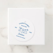 Coastal cowgirl Blue Ocean Bachelorette weekend Bedankjes Labels (In situ)